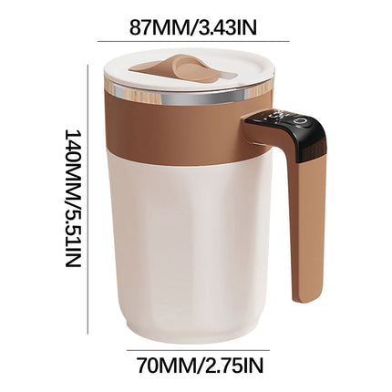 400 ML self stirring coffee mug self heating coffee Cup Fully Automatic Rechargeable Magnetic Mixing Cup with Touch-Sensitive Temperature Display for Stirring Coffee, Etc 400 mL Black.