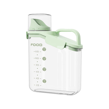 Cheers.US 2000ml/2800ml Airtight Cereal Container Rice Dry Grain Dispenser Thicken Rice Cylinder Clear Food Storage Box S Ivory.