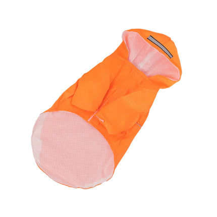 Travelwant Waterproof Reflective Dog Raincoat- Adjustable Pet Jacket, Lightweight Dog Hooded Slicker Poncho for Small to X- Large Dogs and Puppies M Orange.