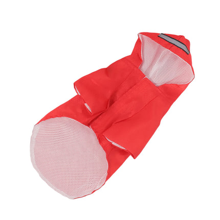 Travelwant Waterproof Reflective Dog Raincoat- Adjustable Pet Jacket, Lightweight Dog Hooded Slicker Poncho for Small to X- Large Dogs and Puppies M Red.