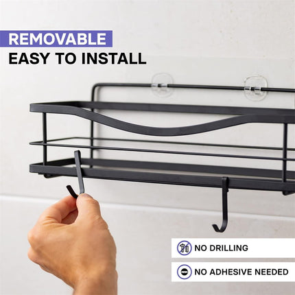 Tutuviw 20 Pcs 2.4in Long J-Hook for Wire Shelving, Wire Rack Hook, Stainless Steel Hanger Clip-on Hooks, Hanging Sink Grid Hook, Heavy Duty Utility Hooks for Kitchen Bedroom Office, Silver Black.