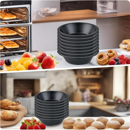 Tutuviw 6 Pack 5 inch Reusable Small Pie Pans, Nonstick Small Pie Tins, Carbon Steel Pie Pans, Mini Pie Pans for Baking, Round Bread and Meat Pie Tins Mini Pie Tins for Cake Dessert.