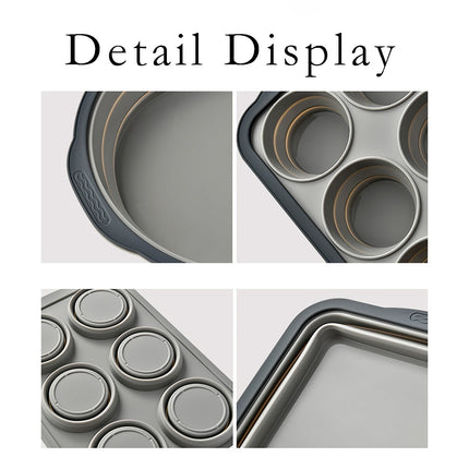 Brownie Pan with Dividers, 1 Set 12 Cavity All Edges Square Cupcake Brownie Pans Mini Cake Non Stick Baking Carbon Steel Bread Mold Small Edge 3x4 Individual Cutter Sheet Tray for Cookie Oven One Size Black.