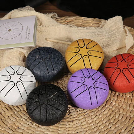 Mini Steel Tongue Drum - Buddha Stone Handpan Drum for Kids & Adults, Meditation & Yoga Gift One Size White.