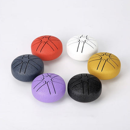 Mini Steel Tongue Drum - Buddha Stone Handpan Drum for Kids & Adults, Meditation & Yoga Gift One Size White.