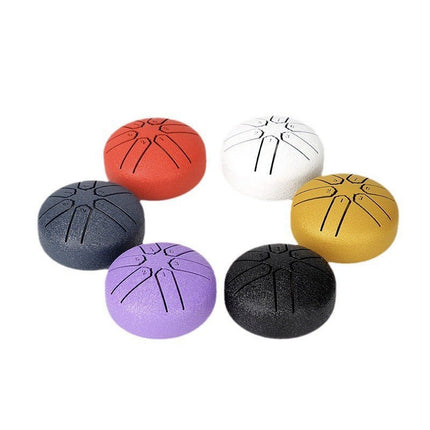 Mini Steel Tongue Drum - Buddha Stone Handpan Drum for Kids & Adults, Meditation & Yoga Gift One Size White.