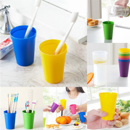Tutuviw 7oz Plastic Kids Cup Set of 8 Children Drinking Cups, Reusable Juice Tumblers, Unbreakable Toddler Cups Dishwasher Safe, Perfect.