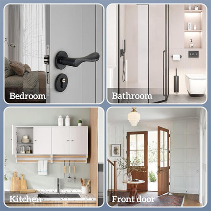 Tutuviw Over the Door Hook,Cat Design Wall Hooks Over Door Hook with 7 Hooks for Back of Bedroom Bathroom Door Punch-Free Coat Rack Organizer Clothes Key Holder Towel Door Coat Hanger,Black Brown.