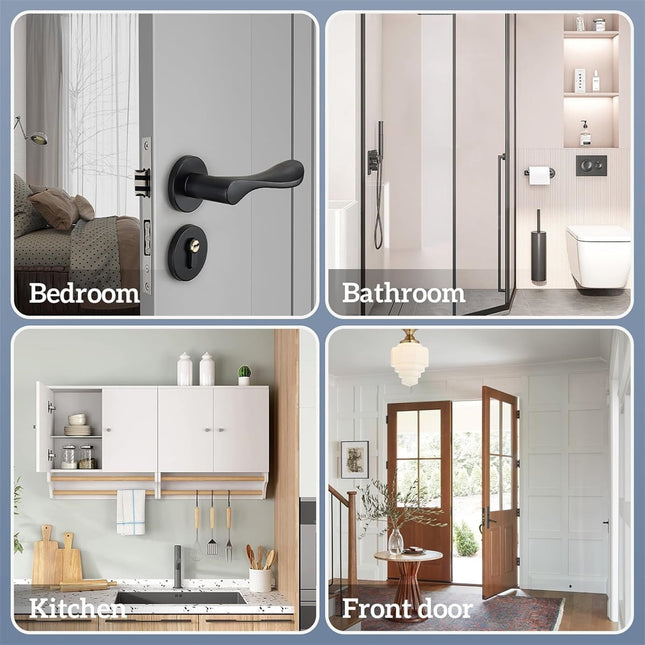 Tutuviw Over the Door Hook,Cat Design Wall Hooks Over Door Hook with 7 Hooks for Back of Bedroom Bathroom Door Punch-Free Coat Rack Organizer Clothes Key Holder Towel Door Coat Hanger,Black Brown.