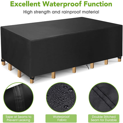 Rectangular Patio Table Cover Heavy Duty Waterproof Outdoor Furniture Set Cover 50" x 50" x 29".