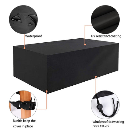 Rectangular Patio Table Cover Heavy Duty Waterproof Outdoor Furniture Set Cover 50" x 50" x 29".