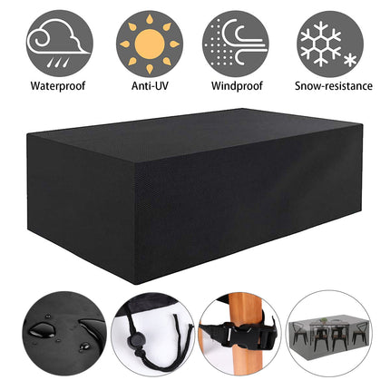 Rectangular Patio Table Cover Heavy Duty Waterproof Outdoor Furniture Set Cover 50" x 50" x 29".