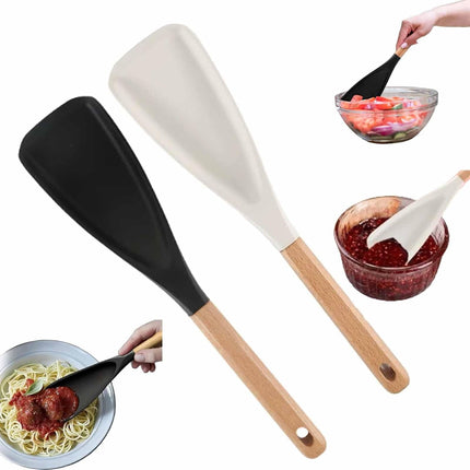 GlobaShun Consensuts Multi Function Spoon, 2-in-1 Multi-function Spatula Spoon, Cooking Spoon for Nonstick Cookwares, Silicone Cooking Utensils for Kitchen, Multifunction Spoon for Mixing Mix.
