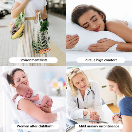 Heavy Incontinence Pads, Soft Cloths Menstrual Pads, Washable Sanitary Napkins, Reusable Menstrual Pads, Leak Proof Highly Absorbent Pures Cotton Reusable Menstrual Pad, 20*23cm A.