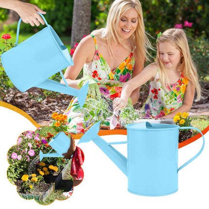 Metal Watering Can, Iron Sprinkling Kettle, Garden Watering Pot for Outdoor Plants Watering Equipment, Gardening Water Pot Watering Can for Garden Home Plants, 600ML 600 mL Blue.