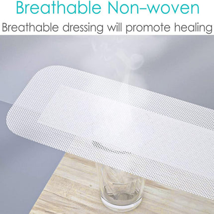 Adhesive Island Dressings - 4x10" Bordered Gauze Bandage for Knee, Hip, Arm, Leg, Abdominal Incisions.