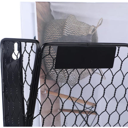 Black Magnetic File Holder,File Pocket Mail Organizer,Office Hanging Magazine Rack for Cabinets,14x6.7x2.7In No Drilling Mail Organizer for Office,Home(1Pc).