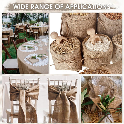 Burlap Fabric Roll,Tutuviw 13ft High Density Natural Jute Fiber,Multipurpose Burlap for Gardening Outdoor Plant Care Weed Barrier,DIY Crafts Decoration,Wedding Decor,Tree Trunk Wrap.