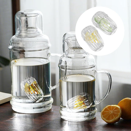 QZS 2.5x1.7In Fruit Infuser Insert,Set of 2 Reusable Fruit Infuser Water Pitcher for Iced Tea,Juice,Beverages,Water.