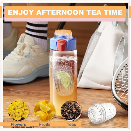 QZS 2.5x1.7In Fruit Infuser Insert,Set of 2 Reusable Fruit Infuser Water Pitcher for Iced Tea,Juice,Beverages,Water.
