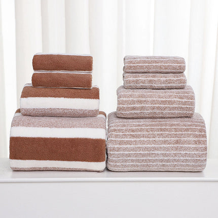 Clearance 8 Pack Plush Absorbent 100% Cotton Bath Towel Set, 2 Bath Towels 4 Hand Towels 2 Washcloths, Luxury 8 Piece Towel Set for Bathroom SPA Gym, Family Bath Towel Set Coffee.