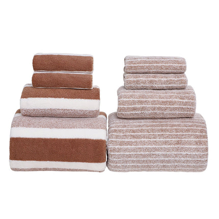 Clearance 8 Pack Plush Absorbent 100% Cotton Bath Towel Set, 2 Bath Towels 4 Hand Towels 2 Washcloths, Luxury 8 Piece Towel Set for Bathroom SPA Gym, Family Bath Towel Set Coffee.
