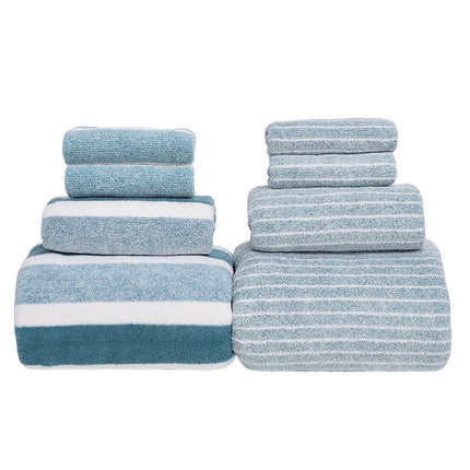 Clearance 8 Pack Plush Absorbent 100% Cotton Bath Towel Set, 2 Bath Towels 4 Hand Towels 2 Washcloths, Luxury 8 Piece Towel Set for Bathroom SPA Gym, Family Bath Towel Set Green.