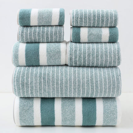 Clearance 8 Pack Plush Absorbent 100% Cotton Bath Towel Set, 2 Bath Towels 4 Hand Towels 2 Washcloths, Luxury 8 Piece Towel Set for Bathroom SPA Gym, Family Bath Towel Set Green.