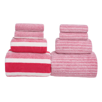 Clearance 8 Pack Plush Absorbent 100% Cotton Bath Towel Set, 2 Bath Towels 4 Hand Towels 2 Washcloths, Luxury 8 Piece Towel Set for Bathroom SPA Gym, Family Bath Towel Set Pink.