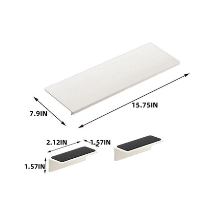 QZS Carbon Steel Countertop Board,15.75x7.9In Countertop Extension Board with Magnetic Base,1Pc No punching Window Sill Extender Plate for Office Bathroom 15.75" x 7.9".