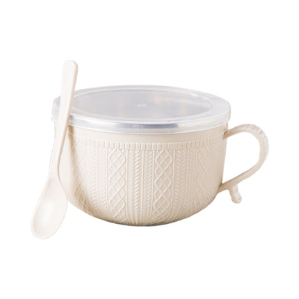 Soup Bowl with Handles,Soup Mug with Handles, Wide Large Cereal Bowl for Oatmeal, Gumbo, Salad, Ceramic Soup Cup, Microwave & Oven Safe 5.5x3.7inch A Clearance! Beige.