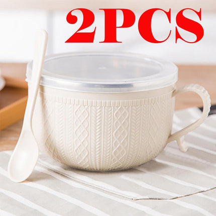 Soup Bowl with Handles,Soup Mug with Handles, Wide Large Cereal Bowl for Oatmeal, Gumbo, Salad, Ceramic Soup Cup, Microwave & Oven Safe 5.5x3.7inch A Clearance! Beige/2PCS.