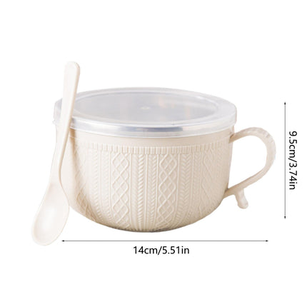 Soup Bowl with Handles,Soup Mug with Handles, Wide Large Cereal Bowl for Oatmeal, Gumbo, Salad, Ceramic Soup Cup, Microwave & Oven Safe 5.5x3.7inch A Clearance! Beige/2PCS.