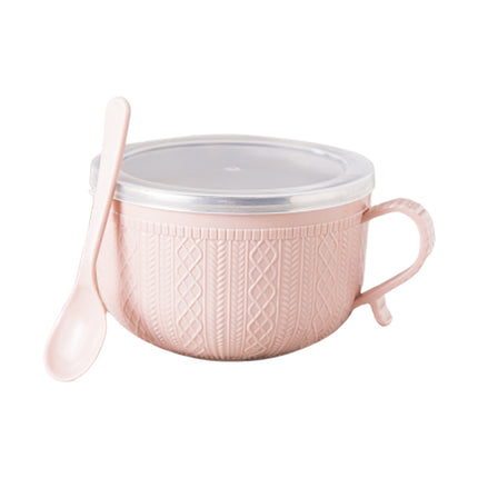 Soup Bowl with Handles,Soup Mug with Handles, Wide Large Cereal Bowl for Oatmeal, Gumbo, Salad, Ceramic Soup Cup, Microwave & Oven Safe 5.5x3.7inch A Clearance! Pink.