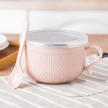 Soup Bowl with Handles,Soup Mug with Handles, Wide Large Cereal Bowl for Oatmeal, Gumbo, Salad, Ceramic Soup Cup, Microwave & Oven Safe 5.5x3.7inch A Clearance! Pink/2PCS.