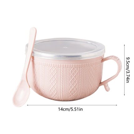 Soup Bowl with Handles,Soup Mug with Handles, Wide Large Cereal Bowl for Oatmeal, Gumbo, Salad, Ceramic Soup Cup, Microwave & Oven Safe 5.5x3.7inch A Clearance! Pink/2PCS.