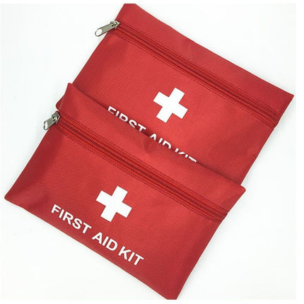 6 Pcs Red First Aid Bag,Tutuviw Empty First Aid Kit Pouch,Compact Portable Medical Emergency Bag for Emergency at Outdoors Hiking Backpacking Travel Car Cycling,Survival Gear Bag (Oxford Cloth).