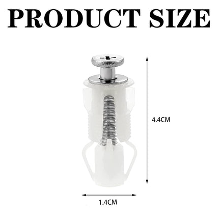 2pcs Toilet Fixings Toilet Seat Fittings And Fixtures, Stainless Steel Toilet Seat Screws Top Fixing Toilet Seat Fittings Hinges Screws Expanding Nuts White Fixing Bolt For Toilet Covers.