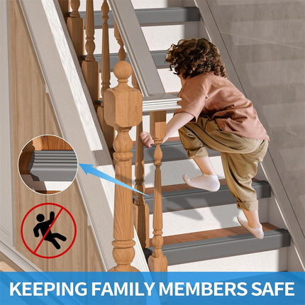 Vinyl Rubber Stair Nosing,Tutuviw Stair Edge Trim,Corner Guard,3 ft Self Adhesive Nose Molding Non-Slip Rubber Edge Protector Steps Trim Rubber Strips for Indoor & Outdoor Staircase Step Uses (Black) Gray.