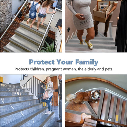 Vinyl Rubber Stair Nosing,Tutuviw Stair Edge Trim,Corner Guard,3 ft Self Adhesive Nose Molding Non-Slip Rubber Edge Protector Steps Trim Rubber Strips for Indoor & Outdoor Staircase Step Uses (Black) Gray.