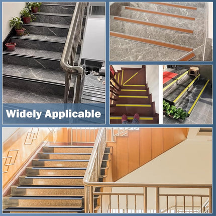 Vinyl Rubber Stair Nosing,Tutuviw Stair Edge Trim,Corner Guard,3 ft Self Adhesive Nose Molding Non-Slip Rubber Edge Protector Steps Trim Rubber Strips for Indoor & Outdoor Staircase Step Uses (Black) Gray.
