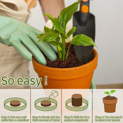 20Pack Coir Pellets Seed Starting Soil,1.2x0.4In Portable Coco Peat Soil for Indoor Outdoor,QZS Compressed Coir Fiber Potting Soil for Plants,Herb.