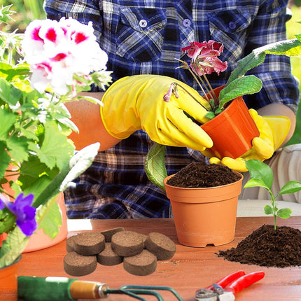 20Pack Coir Pellets Seed Starting Soil,1.2x0.4In Portable Coco Peat Soil for Indoor Outdoor,QZS Compressed Coir Fiber Potting Soil for Plants,Herb.