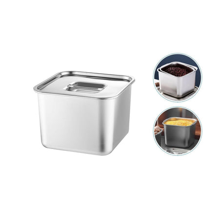 QZS Condiment Storage Container,6.3x4.7" Stainless Steel Dipping Sauce Dish for Home,Stainless Steel Storage Container for Appetizer 6.3" x 4.7".