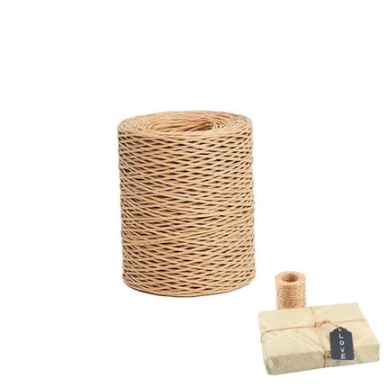 1Roll Floral Vine Bind Wire,164FT Portable Bind Wire Twine for Wreath,QZS Brown Floral Wrapping Supplies for Art Craft Projects Beige.