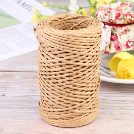 1Roll Floral Vine Bind Wire,164FT Portable Bind Wire Twine for Wreath,QZS Brown Floral Wrapping Supplies for Art Craft Projects Beige.