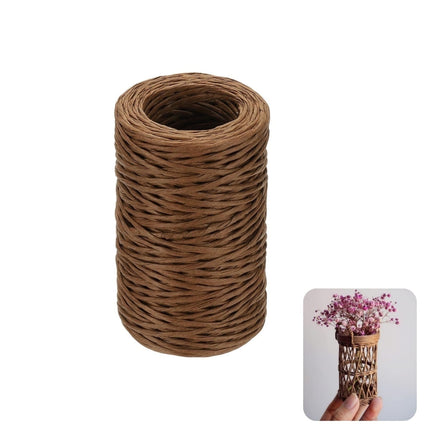 1Roll Floral Vine Bind Wire,164FT Portable Bind Wire Twine for Wreath,QZS Brown Floral Wrapping Supplies for Art Craft Projects Brown.