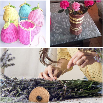 1Roll Floral Vine Bind Wire,164FT Portable Bind Wire Twine for Wreath,QZS Brown Floral Wrapping Supplies for Art Craft Projects Brown.