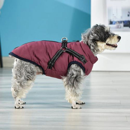 Warm Dog Jacket, Snowproof Windproof Waterproof Dog Winter Coat for Cold Weather - Soft Fleece Lining and Warm Thick Padded Dog Snow Coat for Puppy Small Medium Large Dogs M purple.