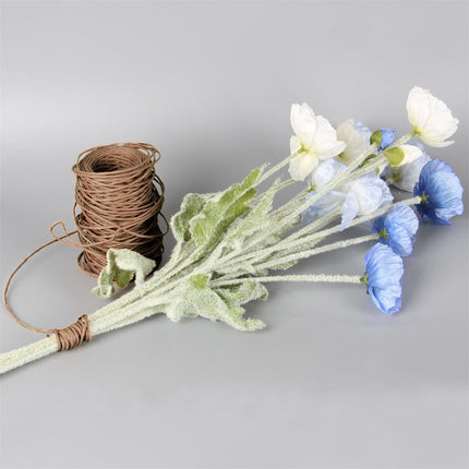 1 Rolls Floral Bind Wire Wrap Twine,Tutuviw Vine Wire Waterproof Paper Wrapped Rope Metal Wire for Flower Bouquets Flower Crowns, Artificial Flower Making, DIY Projects,Wedding Decorating (Brown) Brown.